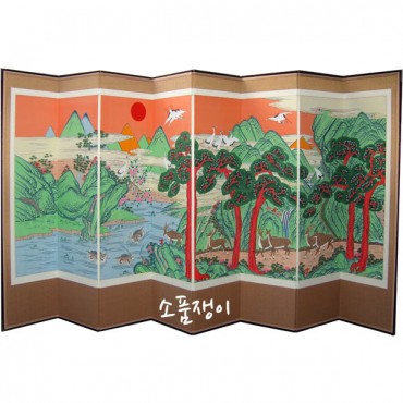 십장생도8폭병풍-1폭당 440*1800mm
